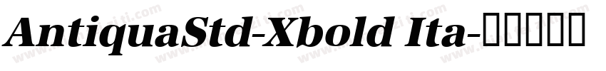 AntiquaStd-Xbold Ita字体转换